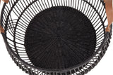 Rattan Iron Black Basket by Classic Home at Eve Furniture
