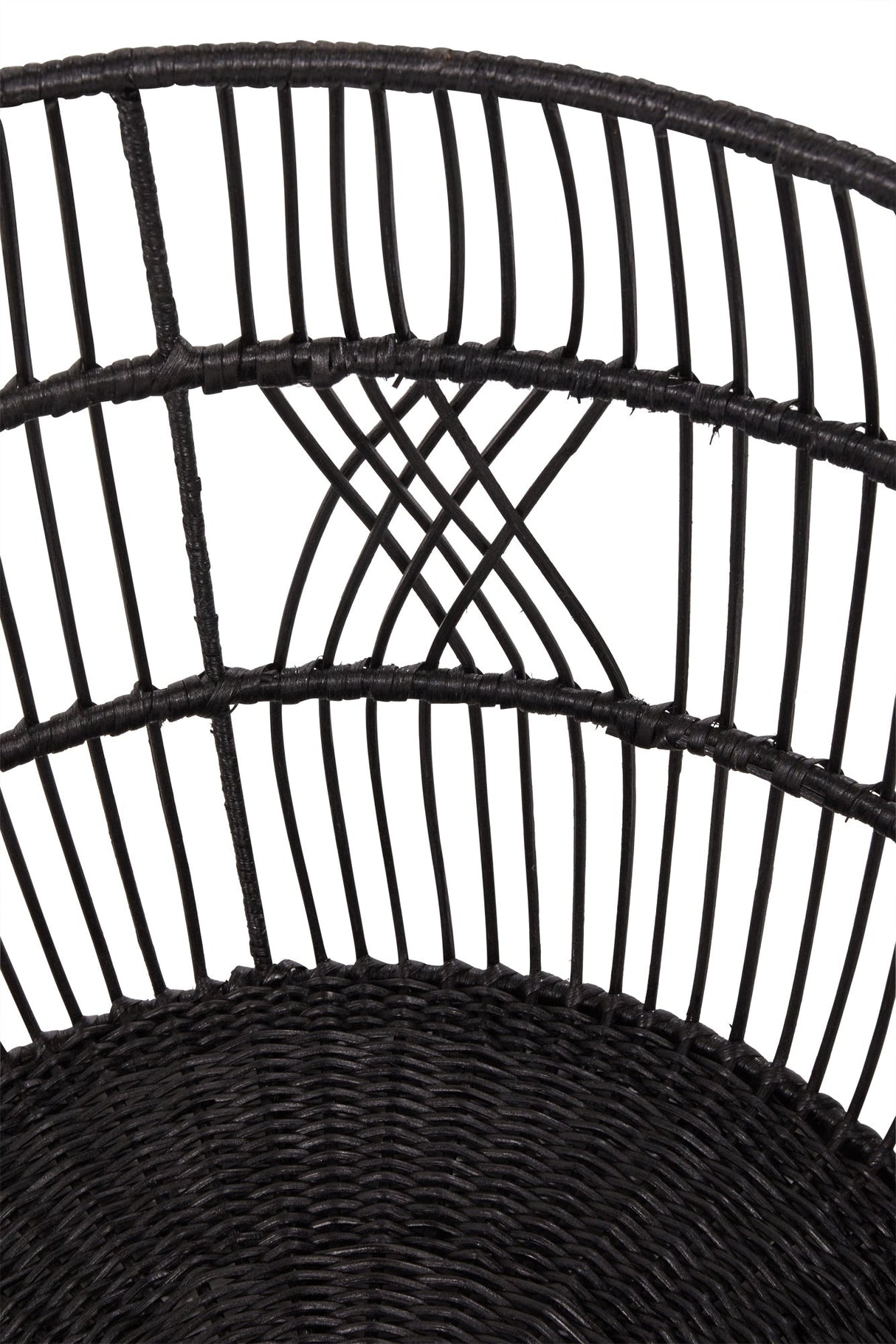 Rattan Iron Black Basket by Classic Home at Eve Furniture
