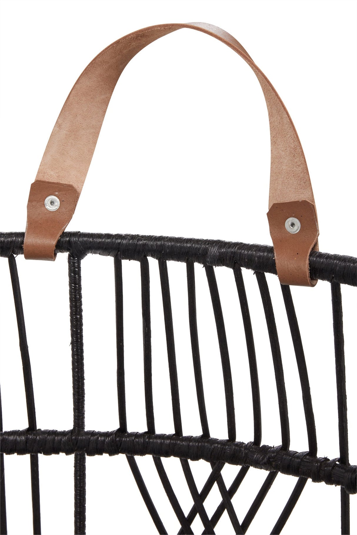 Rattan Iron Black Basket by Classic Home at Eve Furniture