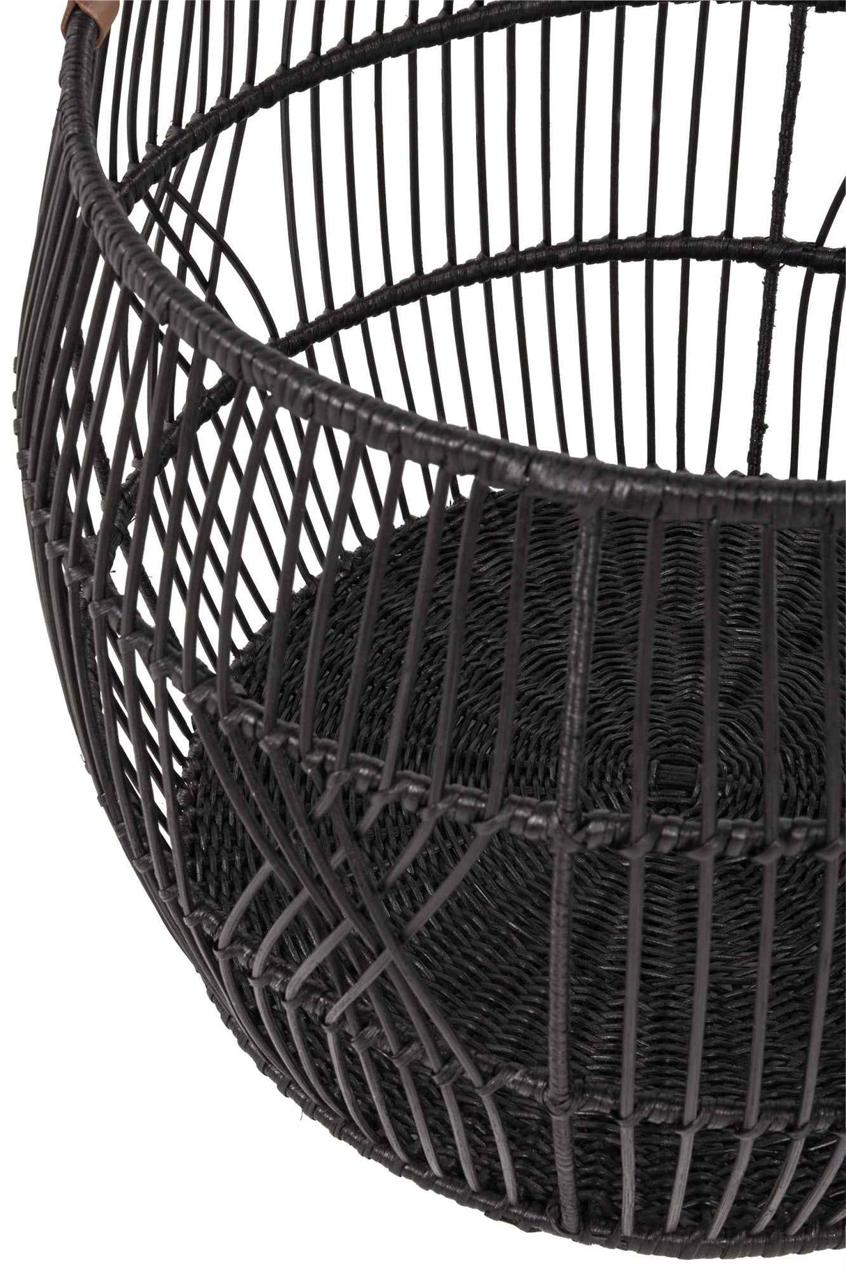 Rattan Iron Black Basket by Classic Home at Eve Furniture