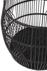 Rattan Iron Black Basket by Classic Home at Eve Furniture