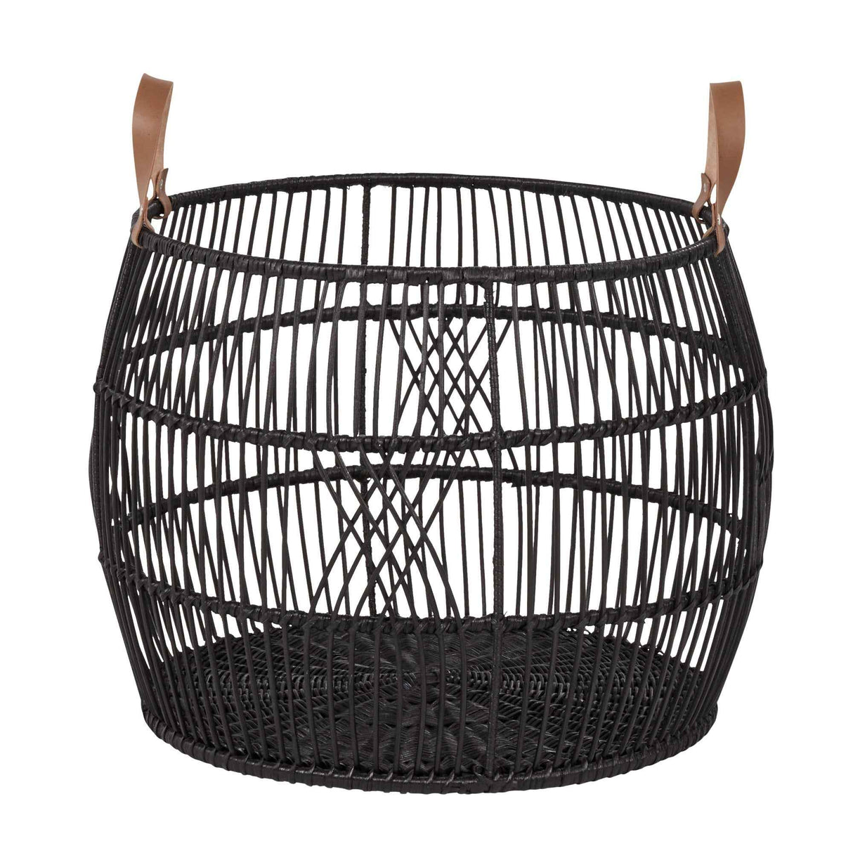 Rattan Iron Black Basket by Classic Home at Eve Furniture