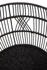 Rattan Iron Black Basket by Classic Home at Eve Furniture