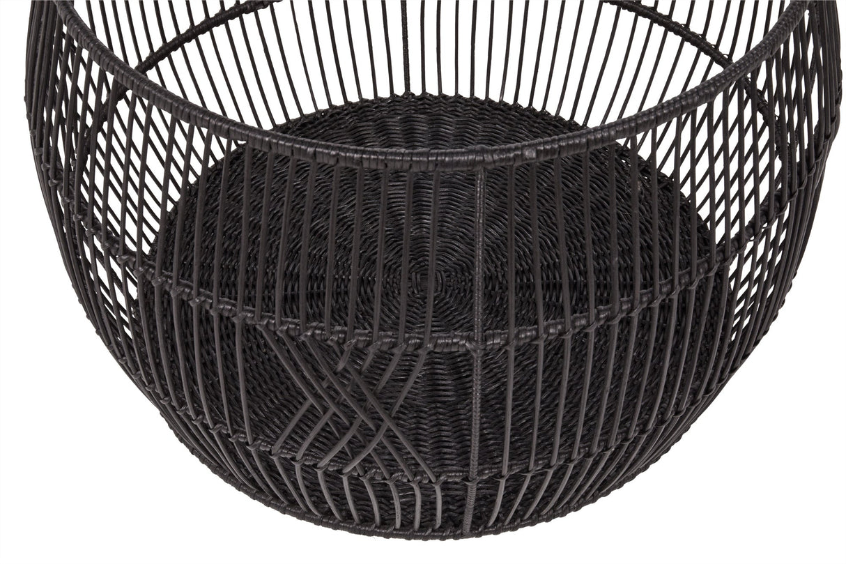 Rattan Iron Black Basket by Classic Home at Eve Furniture