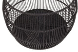 Rattan Iron Black Basket by Classic Home at Eve Furniture