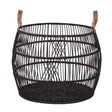 Rattan Iron Black Basket by Classic Home at Eve Furniture