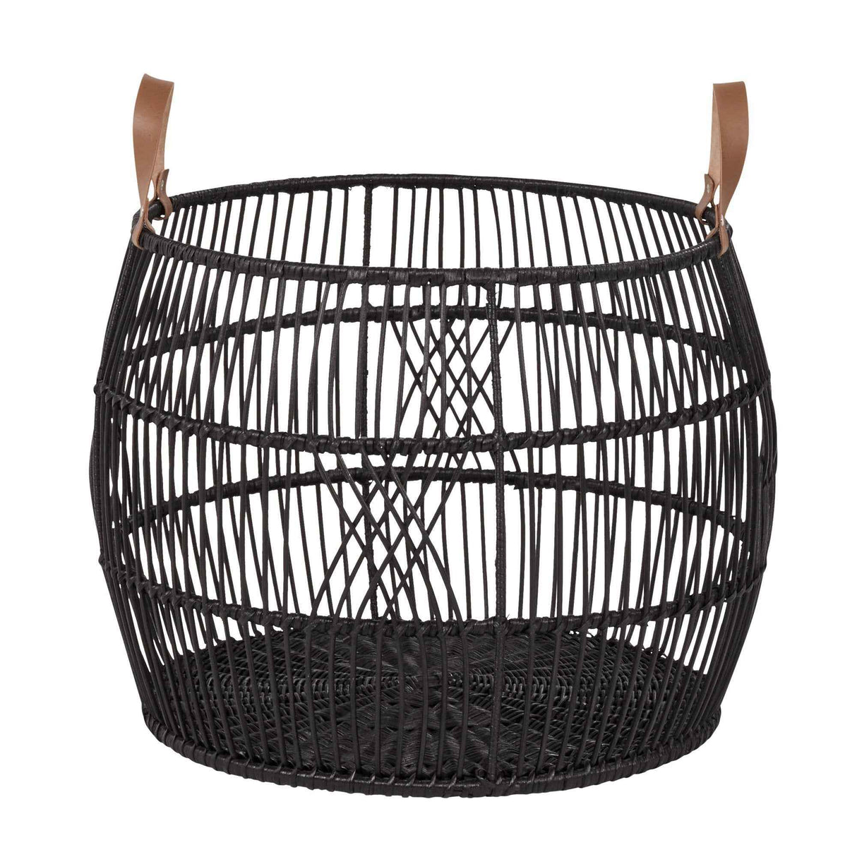Rattan Iron Black Basket by Classic Home at Eve Furniture