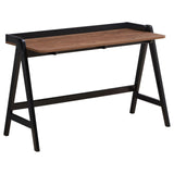 Raul Walnut/Black Writing Desk with USB ports