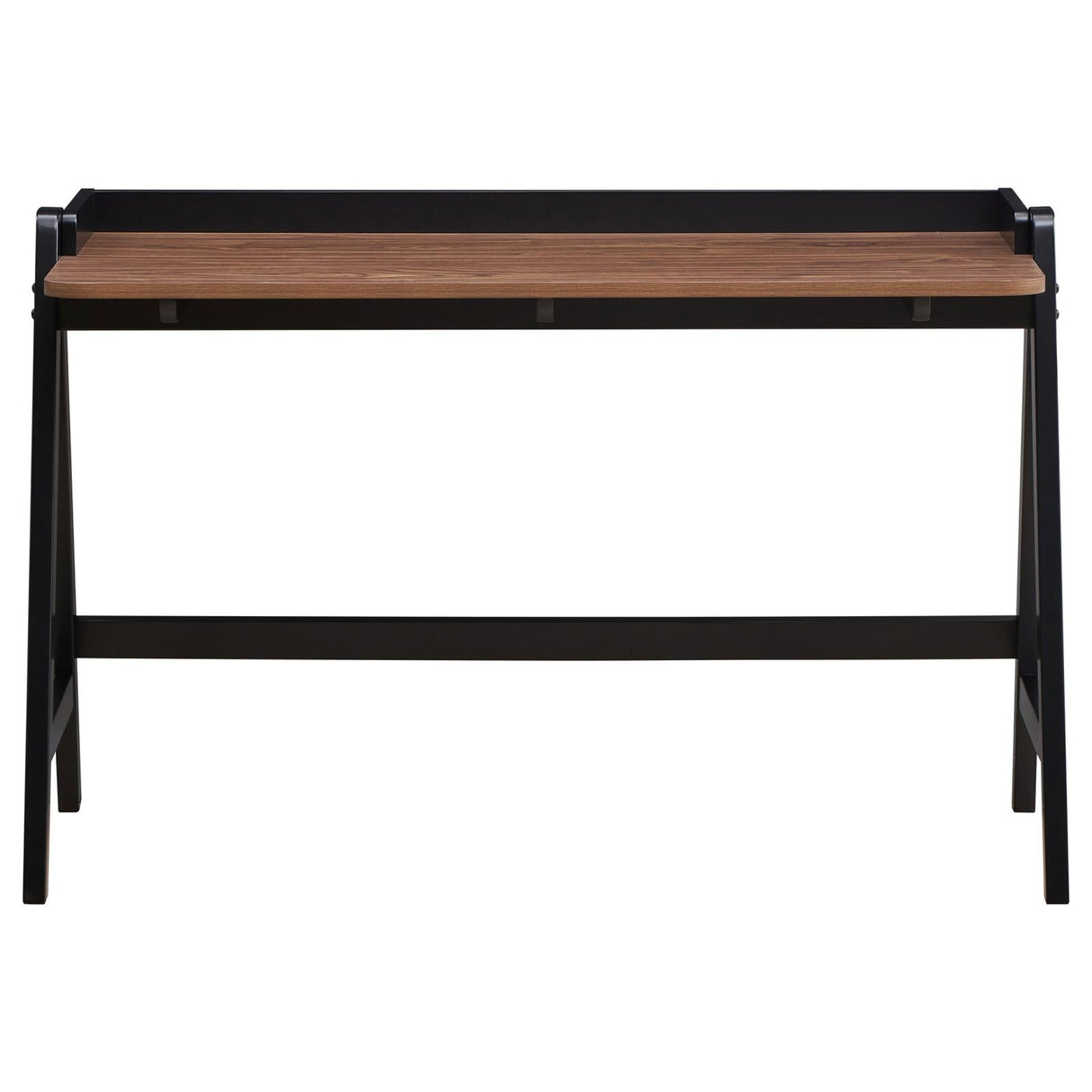 Raul Walnut/Black Writing Desk with USB ports