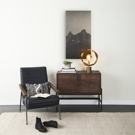 Raum Painted Monochrome w/ Acid Wash Metal Wall Art by Mercana at Eve Furniture