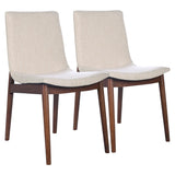 Ravel Beige Fabric Dining Chair Set of 2 by Ashcroft Furniture at Eve Furniture