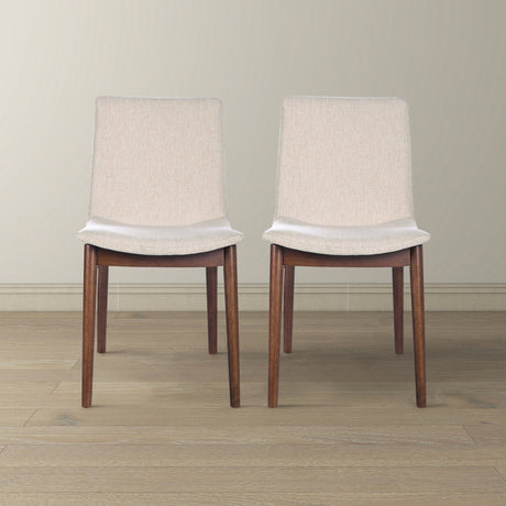 Ravel Beige Fabric Dining Chair Set of 2 by Ashcroft Imports at Eve Furniture