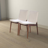 Ravel Beige Fabric Dining Chair Set of 2 by Ashcroft Imports at Eve Furniture