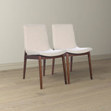 Ravel Beige Fabric Dining Chair Set of 2 by Ashcroft Imports at Eve Furniture