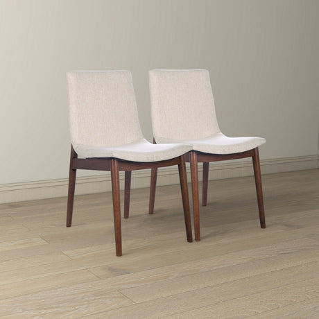 Ravel Beige Fabric Dining Chair Set of 2 by Ashcroft Imports at Eve Furniture