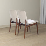 Ravel Beige Fabric Dining Chair Set of 2 by Ashcroft Imports at Eve Furniture