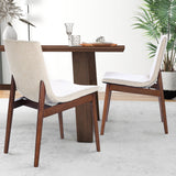 Ravel Beige Fabric Dining Chair Set of 2 by Ashcroft Imports at Eve Furniture