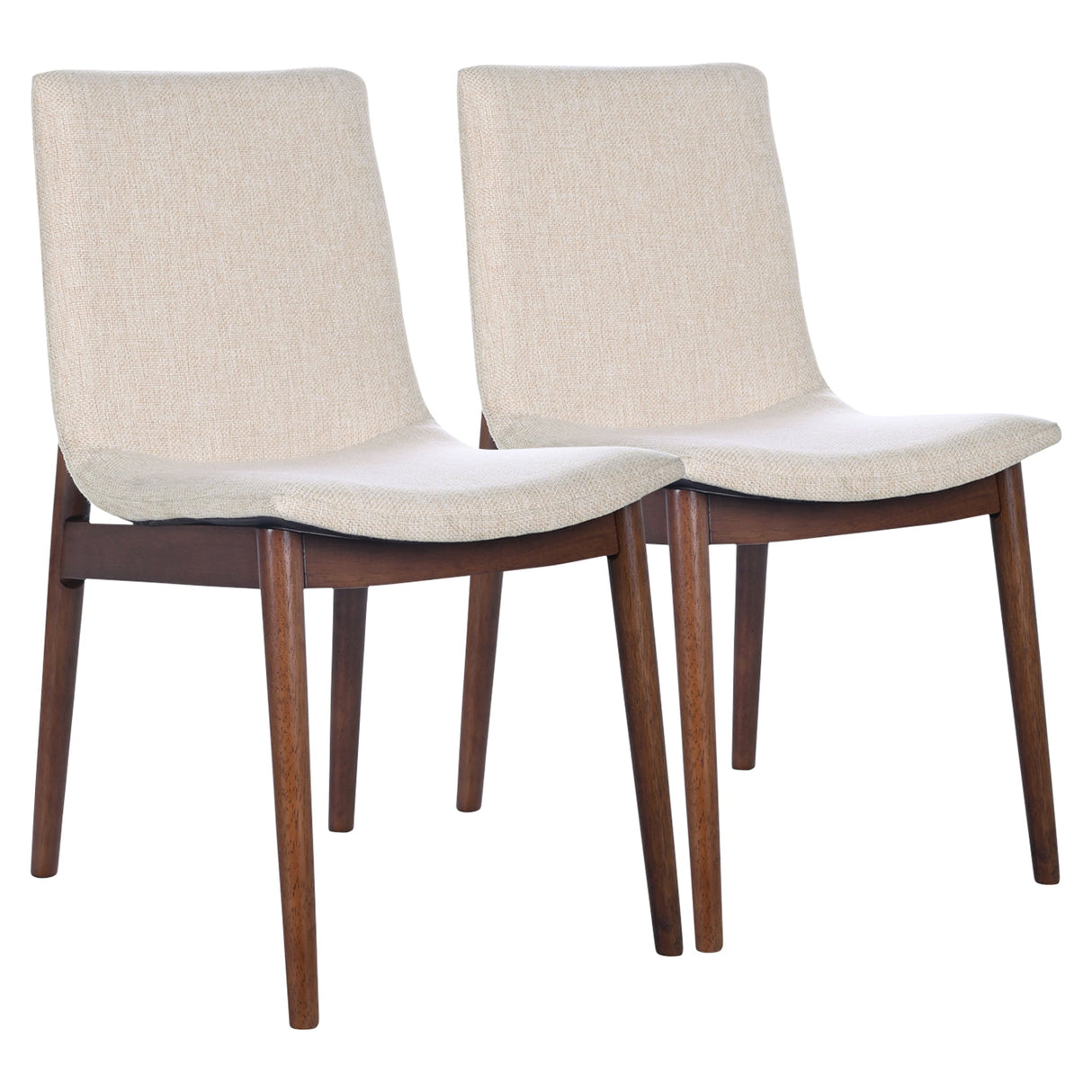 Ravel Beige Fabric Dining Chair Set of 2 by Ashcroft Imports at Eve Furniture