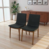 Ravel Easy-Clean Vegan Leather Mid-Century Modern Dining Chairs (Set of 2) by Ashcroft Furniture at Eve Furniture