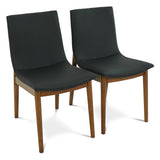 Ravel Easy-Clean Vegan Leather Mid-Century Modern Dining Chairs (Set of 2) by Ashcroft Furniture at Eve Furniture