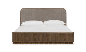 Ravelle Earth/Walnut Grove Queen Upholstered Bed by Modus Furniture at Eve Furniture