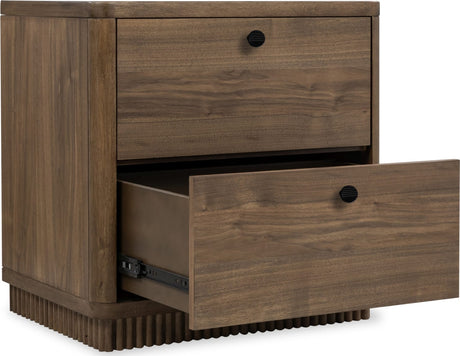 Ravelle Walnut Grove 2 Drawer Nightstand by Modus Furniture at Eve Furniture