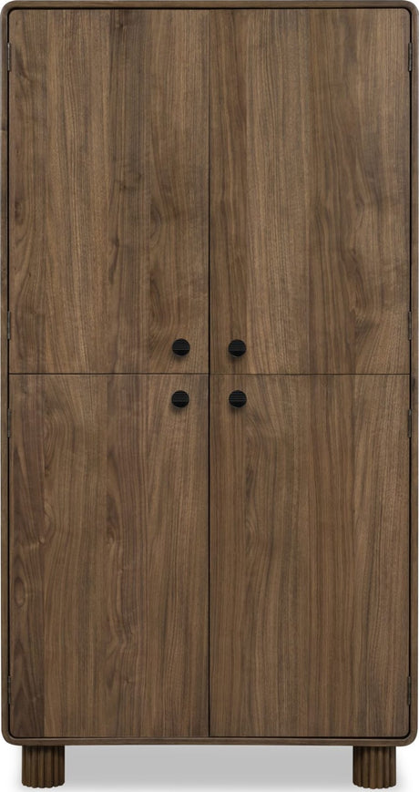Ravelle Walnut Grove 4 Door Wood Cabinet by Modus Furniture at Eve Furniture