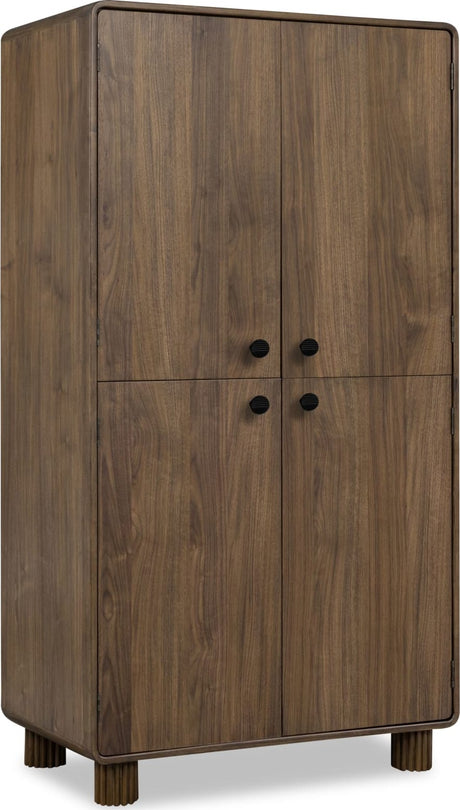 Ravelle Walnut Grove 4 Door Wood Cabinet by Modus Furniture at Eve Furniture