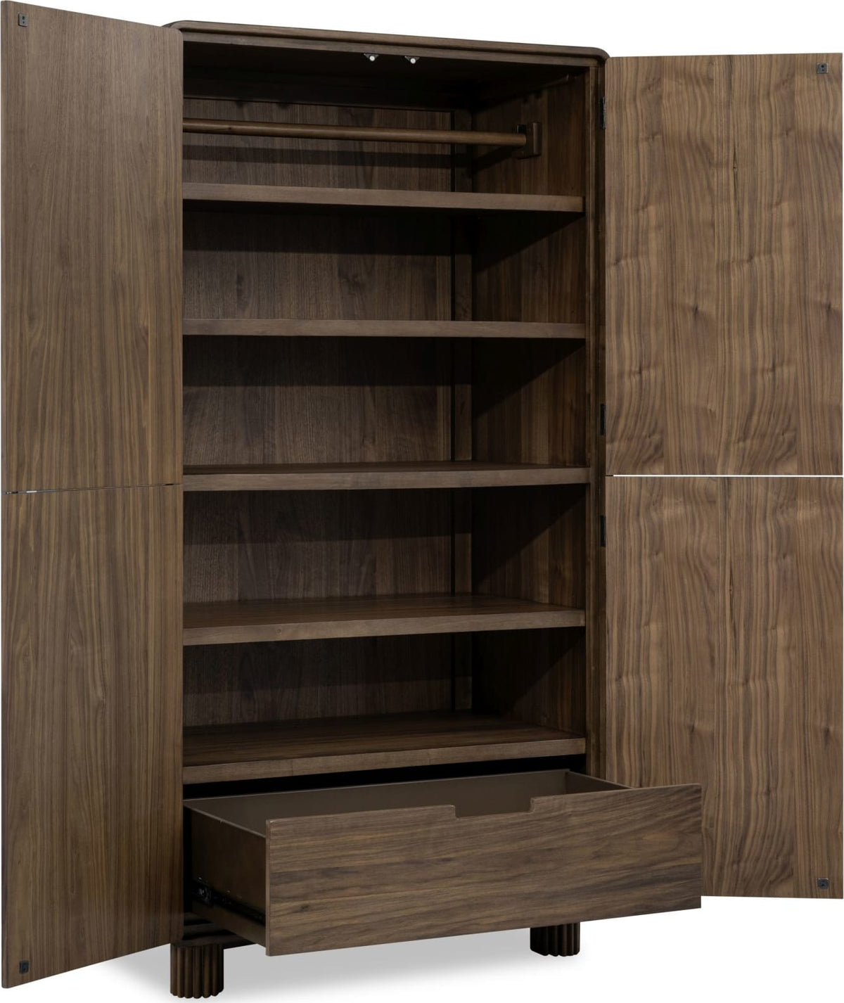 Ravelle Walnut Grove 4 Door Wood Cabinet by Modus Furniture at Eve Furniture