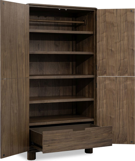 Ravelle Walnut Grove 4 Door Wood Cabinet by Modus Furniture at Eve Furniture