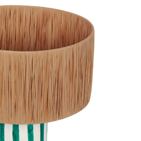 Ravello Green Striped Papier Mache Table Lamp by TOV Furniture at Eve Furniture