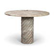 Ravello 42" Pink Marble Swirl Pedestal Base Round Dining Table by Mercana at Eve Furniture