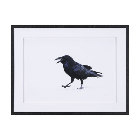 Raven Beauty by Gary Blatter a Hand Embellished Textured Framed Photo Art Print Matted under Glass by Mercana at Eve Furniture
