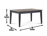 Raven Noir 59.5 Inch Dining Table by Steve Silver at Eve Furniture