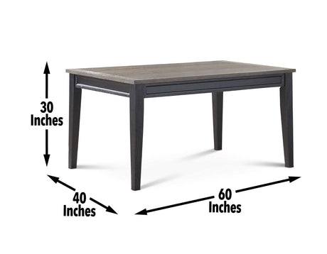 Raven Noir 59.5 Inch Dining Table by Steve Silver at Eve Furniture