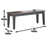 Raven Noir Bench by Steve Silver at Eve Furniture