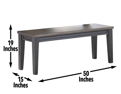 Raven Noir Bench by Steve Silver at Eve Furniture