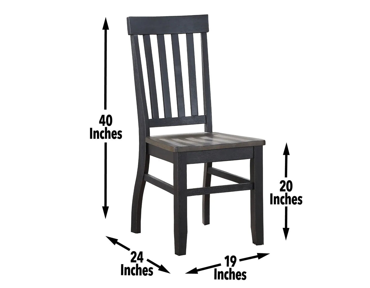 Raven Noir Ebony/Driftwood Dining Room Set by Steve Silver at Eve Furniture