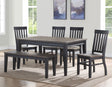 Raven Noir Ebony/Driftwood Dining Room Set by Steve Silver at Eve Furniture