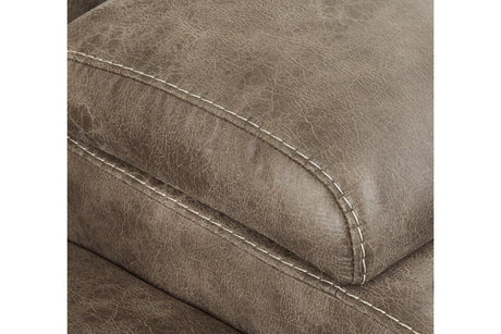 Ravenel Fossil 3-Piece Power Reclining Sectional by Ashley at Eve Furniture