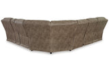 Ravenel Fossil 4-Piece Power Reclining Sectional by Ashley at Eve Furniture