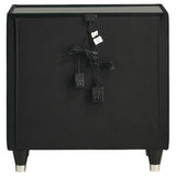 Ravenne Black 2-drawer Velvet Upholstered LED Nightstand with USB by Coaster at Eve Furniture