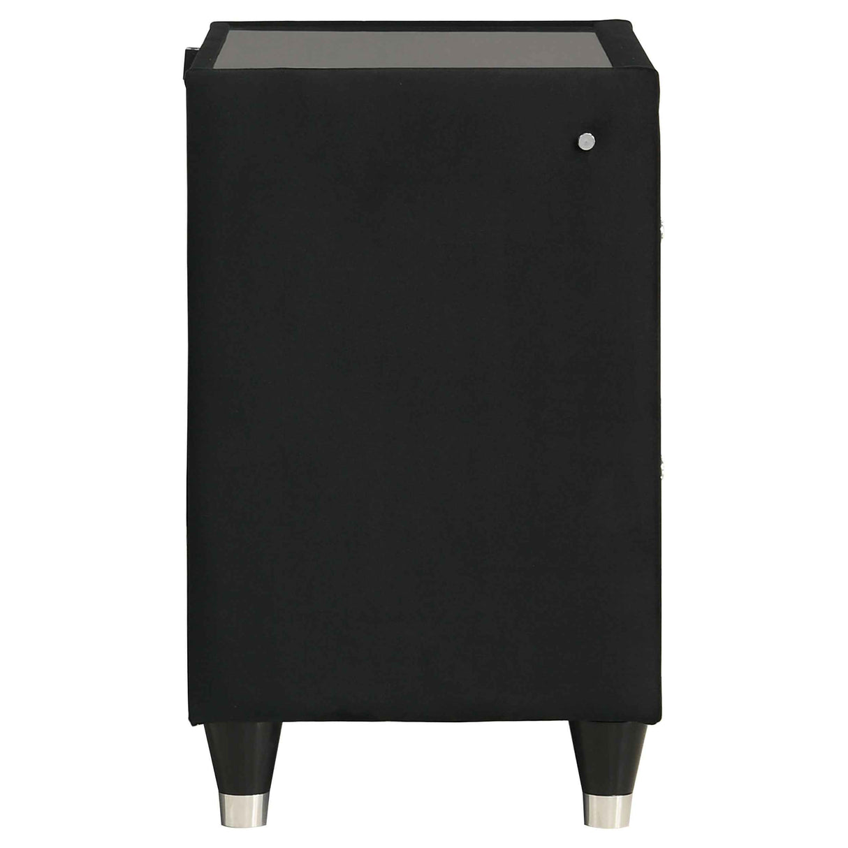 Ravenne Black 2-drawer Velvet Upholstered LED Nightstand with USB by Coaster at Eve Furniture