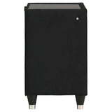 Ravenne Black 2-drawer Velvet Upholstered LED Nightstand with USB by Coaster at Eve Furniture