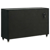 Ravenne Black 4-piece Velvet Upholstered California King LED Bedroom Set by Coaster at Eve Furniture