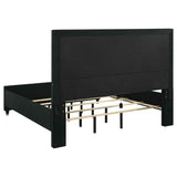 Ravenne Black 4-piece Velvet Upholstered Eastern King LED Bedroom Set by Coaster at Eve Furniture