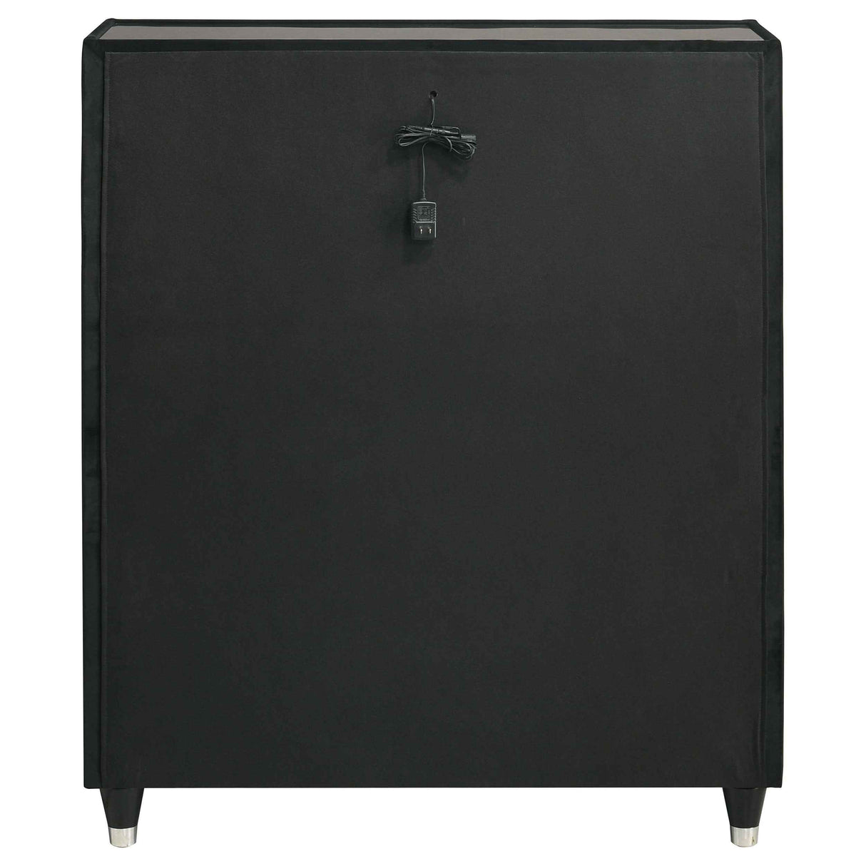 Ravenne Black 5-drawer Velvet Upholstered LED Chest of Drawers by Coaster at Eve Furniture