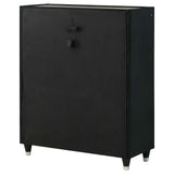 Ravenne Black 5-drawer Velvet Upholstered LED Chest of Drawers by Coaster at Eve Furniture