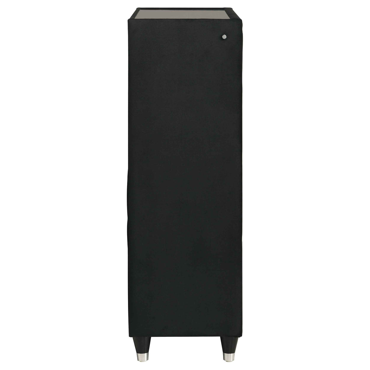 Ravenne Black 5-drawer Velvet Upholstered LED Chest of Drawers by Coaster at Eve Furniture