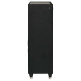 Ravenne Black 5-drawer Velvet Upholstered LED Chest of Drawers by Coaster at Eve Furniture